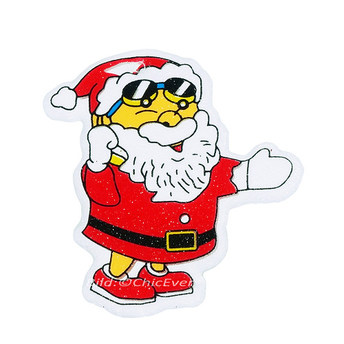 6x Anstecknadeln Broschen Nikolaus Weihnachtsmann Weihnachten rot weiss 4179